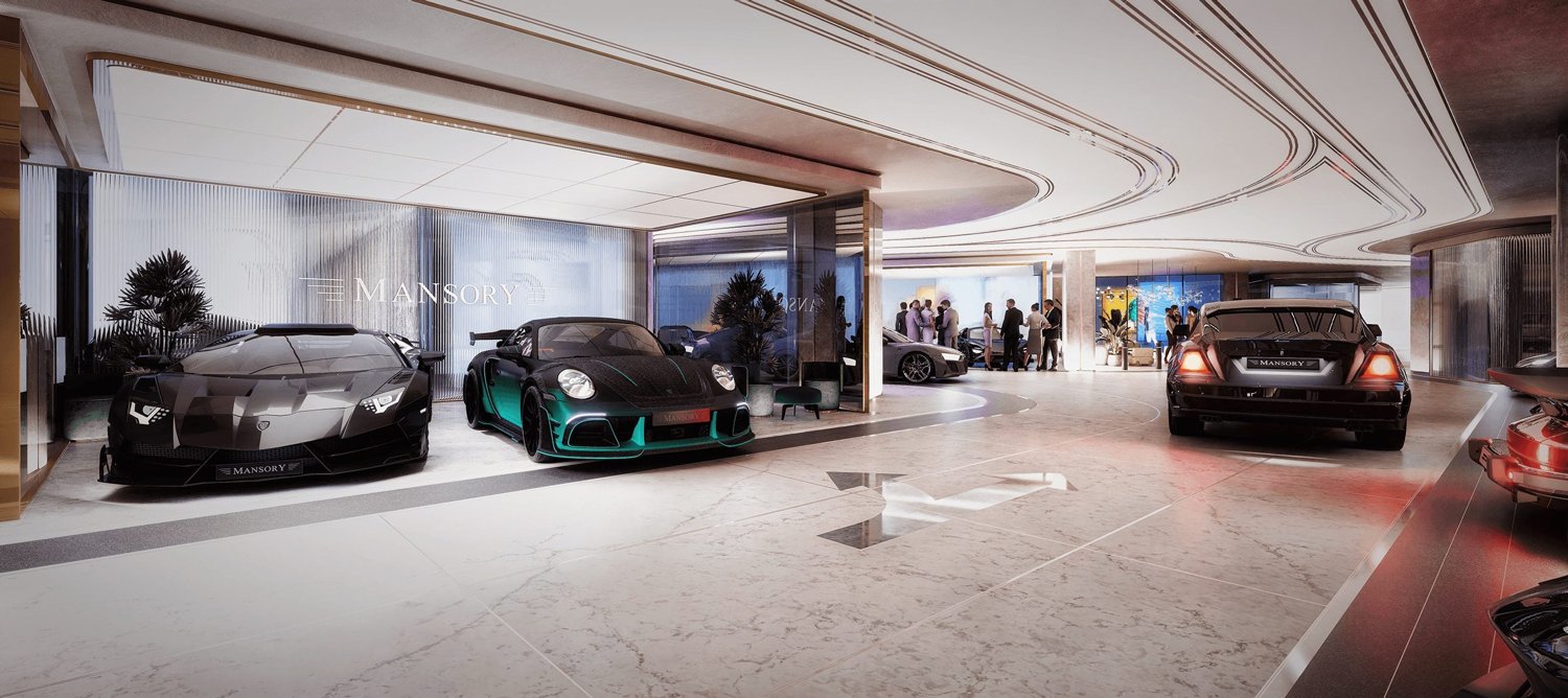 Mansory Residences: Un salón de autos con clima controlado