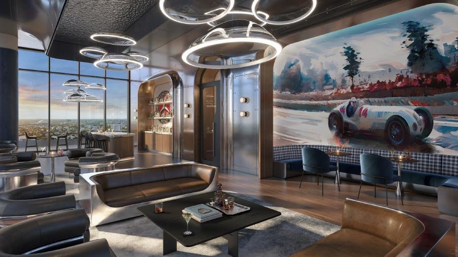 Mercedes-Benz Places Miami: A race-car lounge in the sky