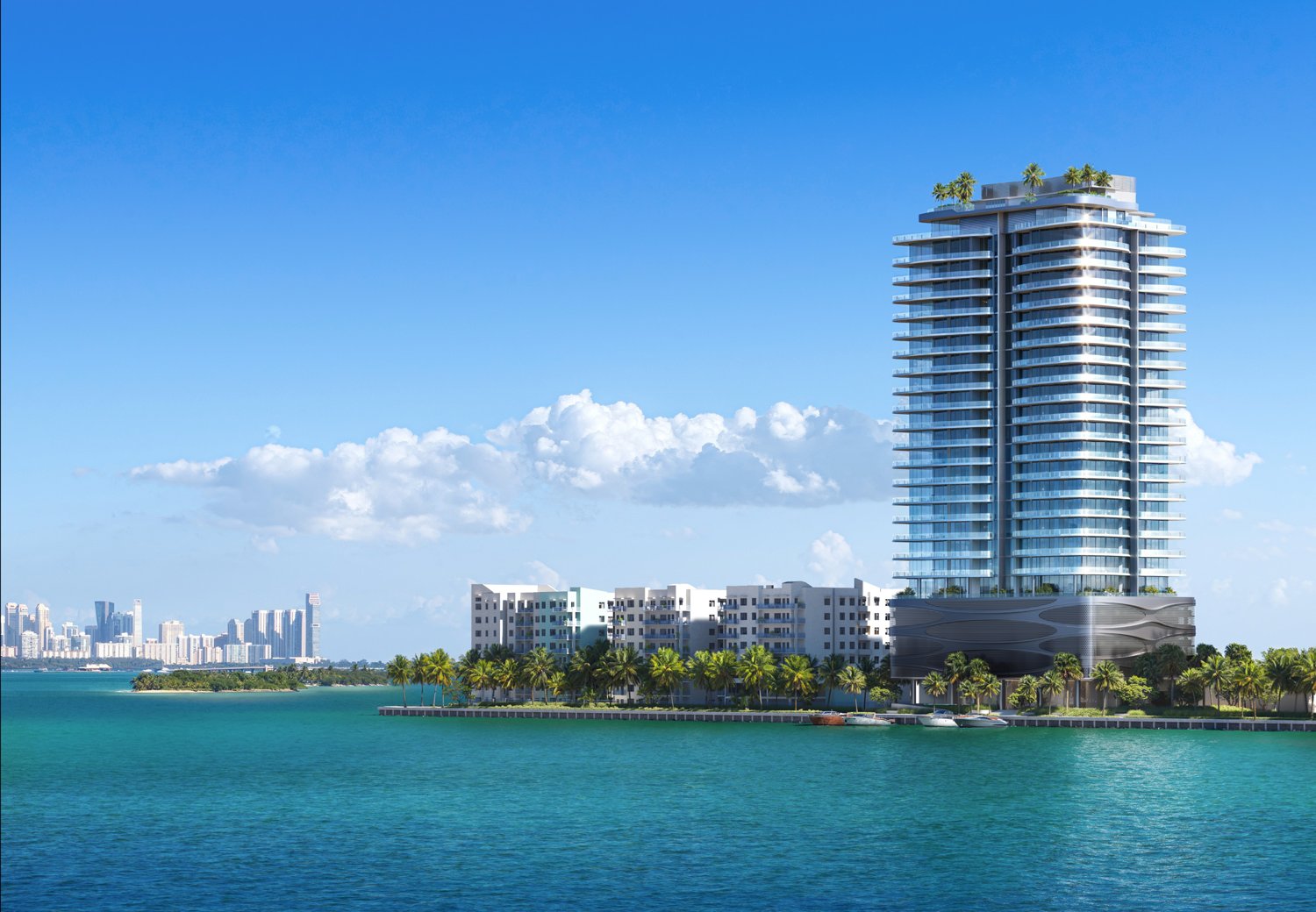 Pagani Residences: Частная марина, причалы для лодок на набережной