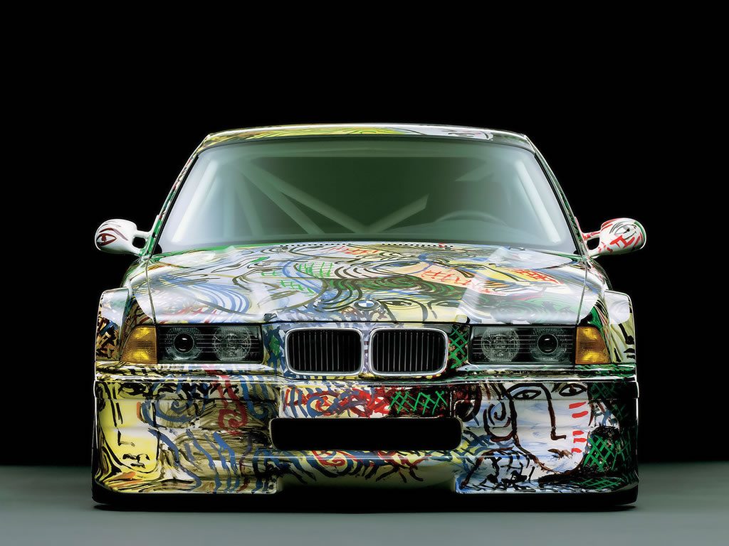 Sandro Chia BMW E36 M3 GTR Art Car #13 (1992), front three-quarter view