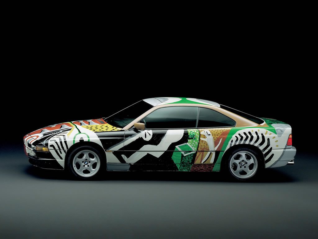 David Hockney BMW 850CSi Art Car #14 (1995), side view
