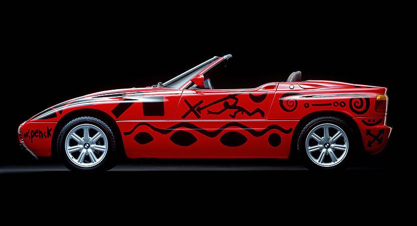 A. R. Penck BMW Z1 Art Car #11 (1991), front three-quarter view