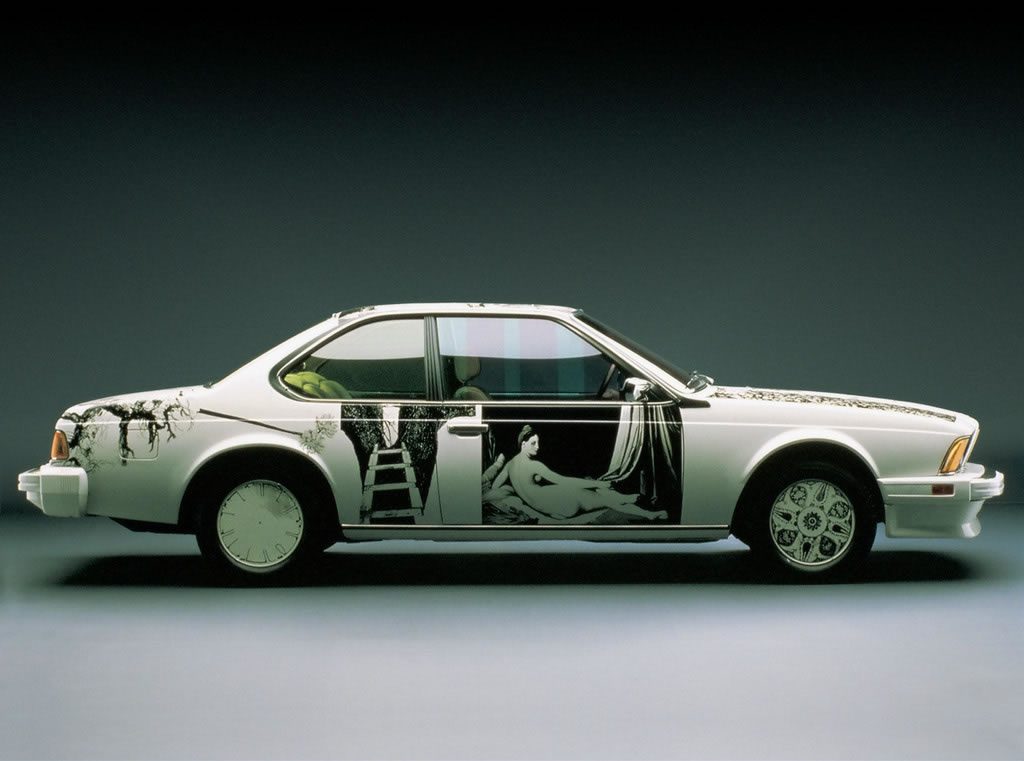 Robert Rauschenberg BMW 635CSi Art Car #6 (1986), front view