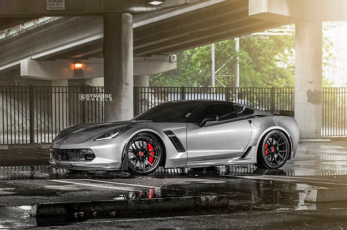 Strasse SM5R Deep Concave Monoblock on Chevrolet Corvette C7, photo 12