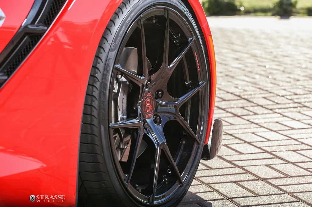 Strasse SM5R Deep Concave Monoblock on Chevrolet Corvette C7, photo 6