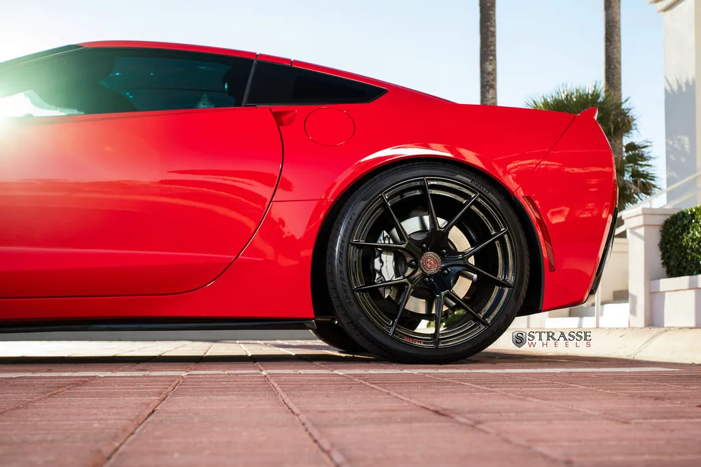 Strasse SM5R Deep Concave Monoblock on Chevrolet Corvette C7, photo 7