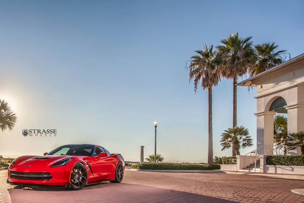 Strasse SM5R Deep Concave Monoblock on Chevrolet Corvette C7