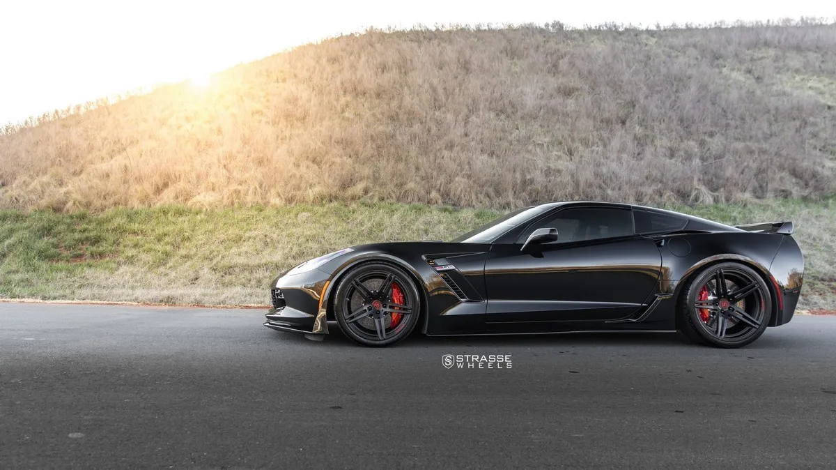 Strasse SP5R Deep Concave Monoblock on Chevrolet Corvette C7, photo 11