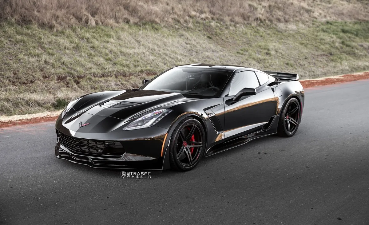 Strasse SP5R Deep Concave Monoblock on Chevrolet Corvette C7, photo 3