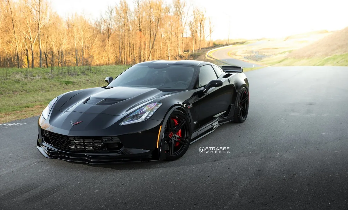 Strasse SP5R Deep Concave Monoblock on Chevrolet Corvette C7, photo 4