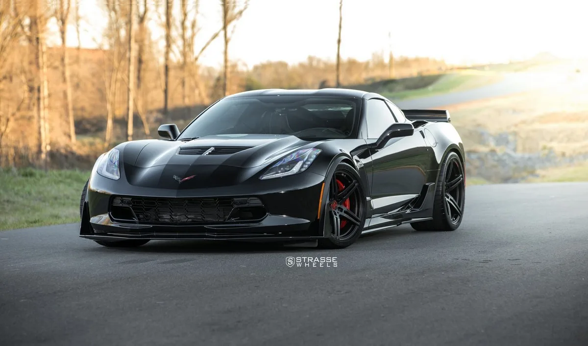 Strasse SP5R Deep Concave Monoblock on Chevrolet Corvette C7