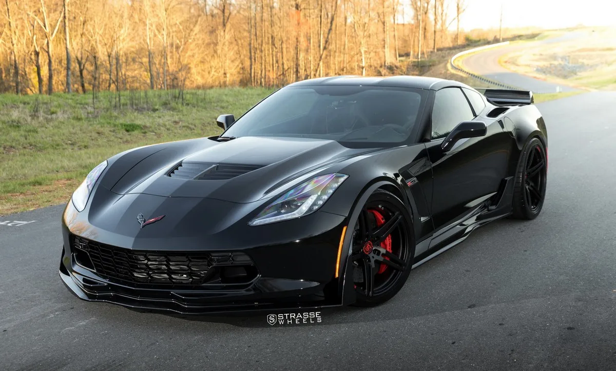 Strasse SP5R Deep Concave Monoblock on Chevrolet Corvette C7, photo 12