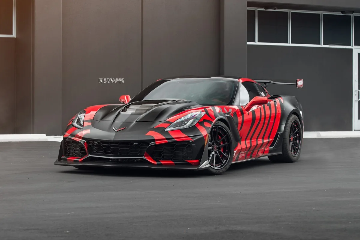 Strasse SV1 Deep Concave FS on Chevrolet Corvette C7, photo 3