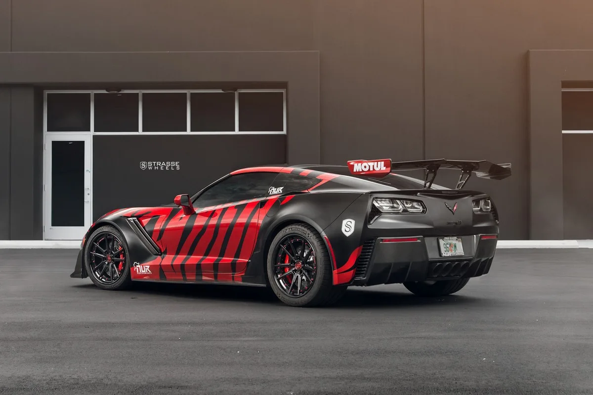Strasse SV1 Deep Concave FS on Chevrolet Corvette C7, photo 11