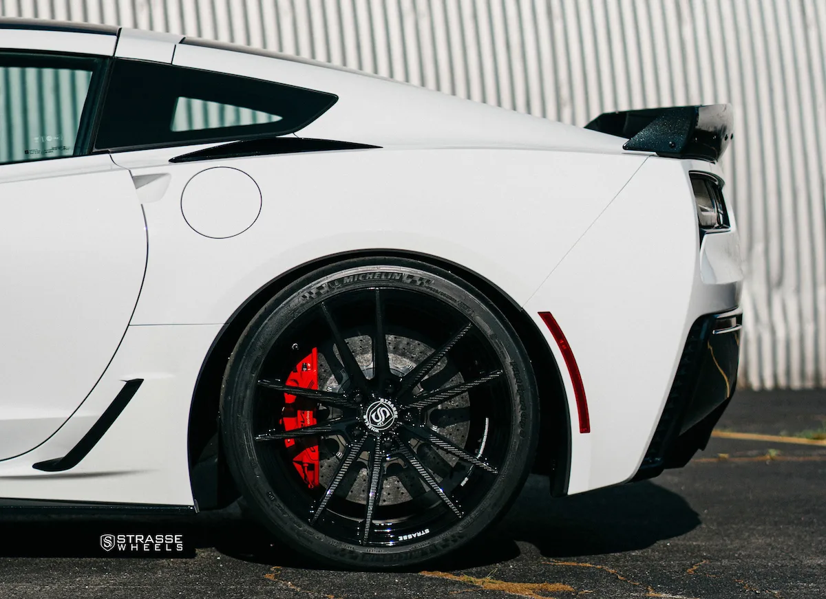 Strasse SV1 Deep Concave Monoblock on Chevrolet Corvette C7, photo 2