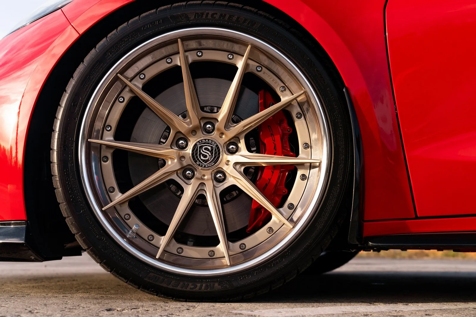 Strasse SV10 Deep Concave FS on Chevrolet Corvette C8, photo 11