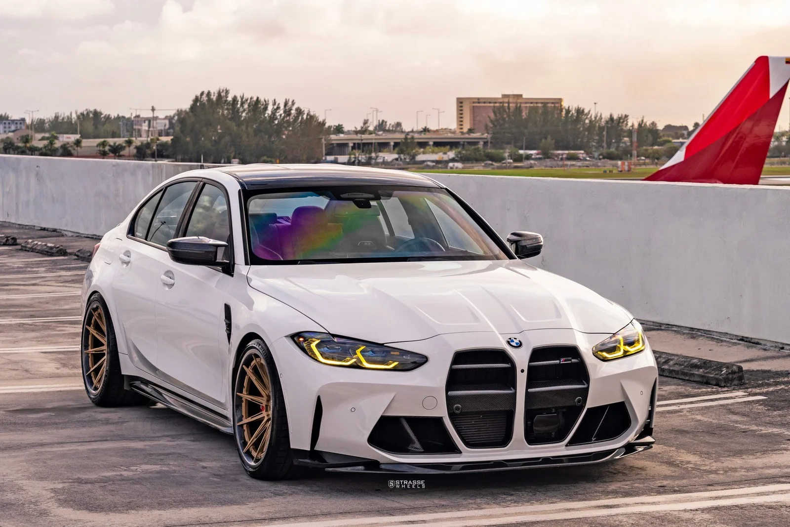 Strasse SV10-RS Ultralight Carbon Deep Concave on BMW M3 G80.1, photo 2