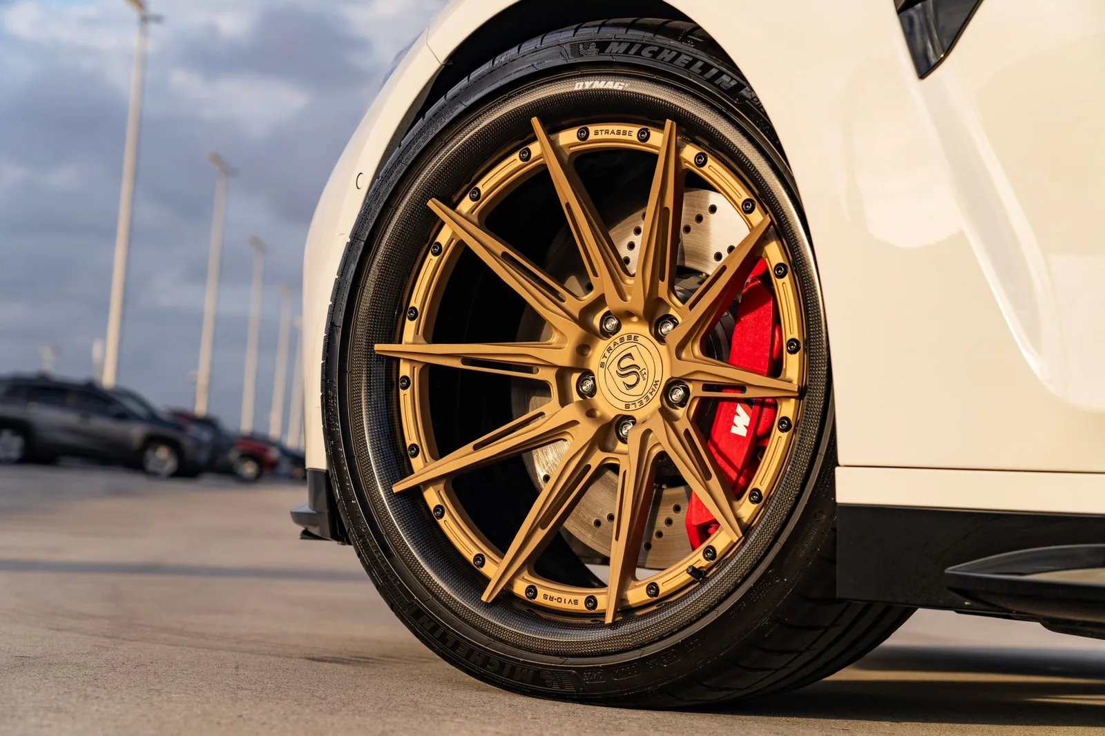 Strasse SV10-RS Ultralight Carbon Deep Concave on BMW M3 G80.1, photo 11