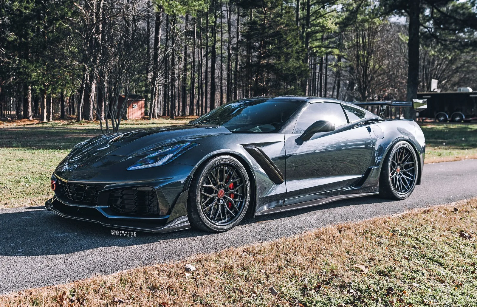 Strasse SV10M Deep Concave FS on Chevrolet Corvette C7, photo 2