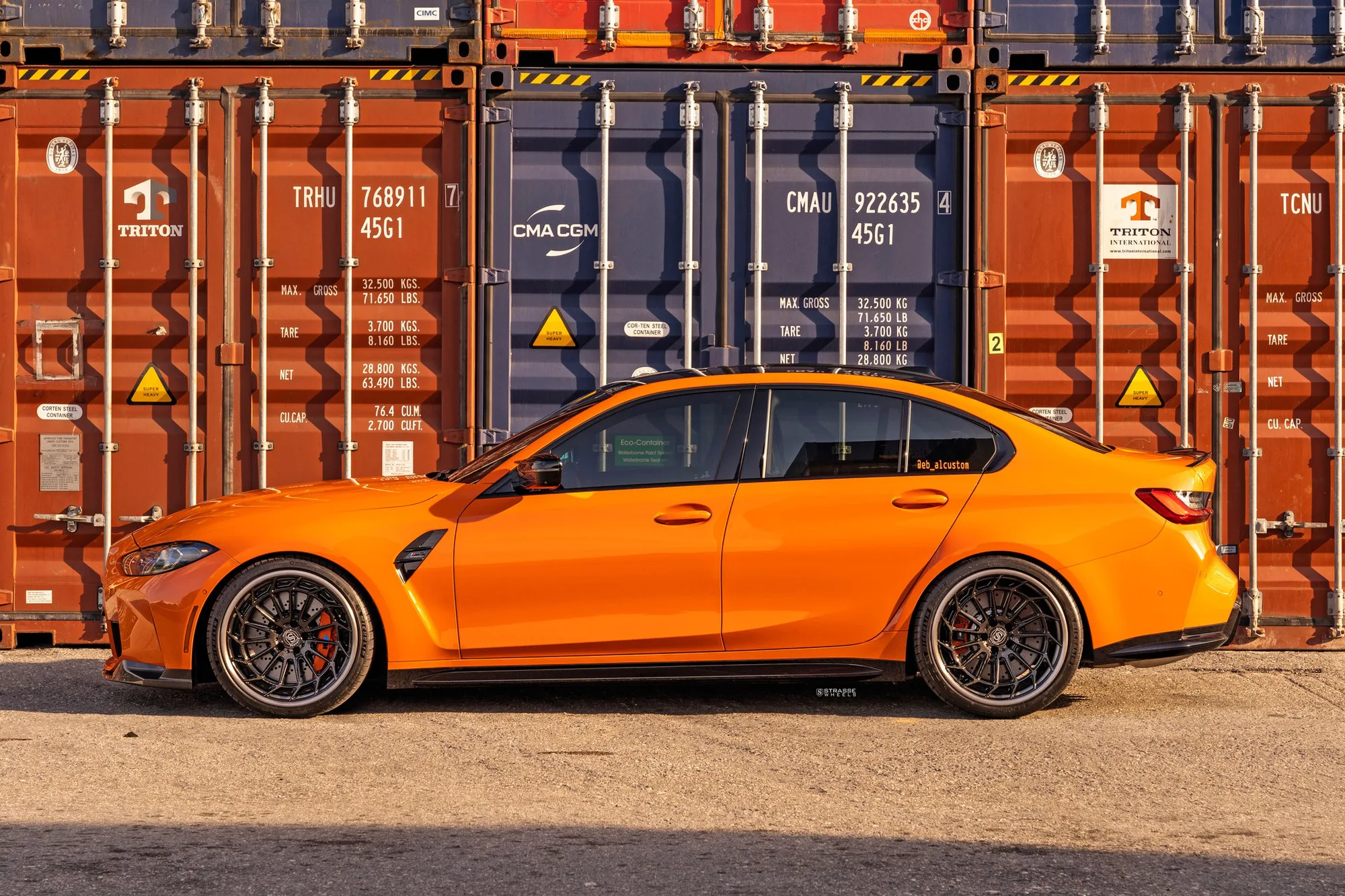Strasse SV15FF Deep Concave FS on BMW M3 G80.1, photo 2