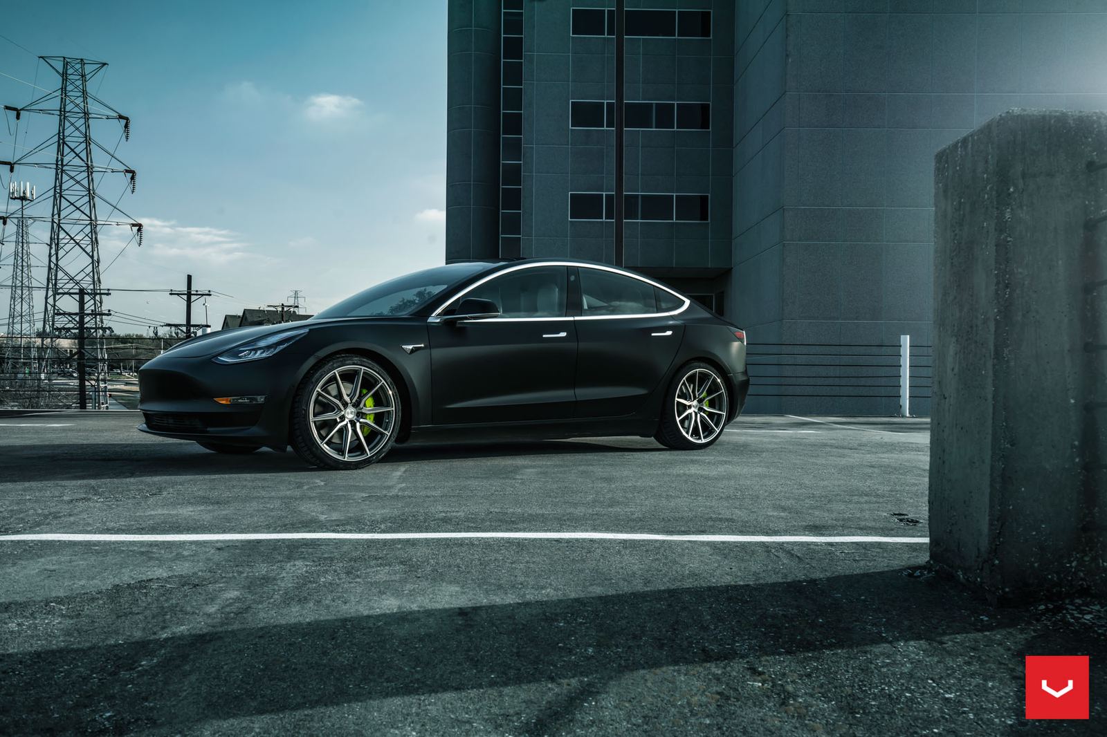 Vossen Forged HF-3 on Tesla Model 3 Original (2017-2023)