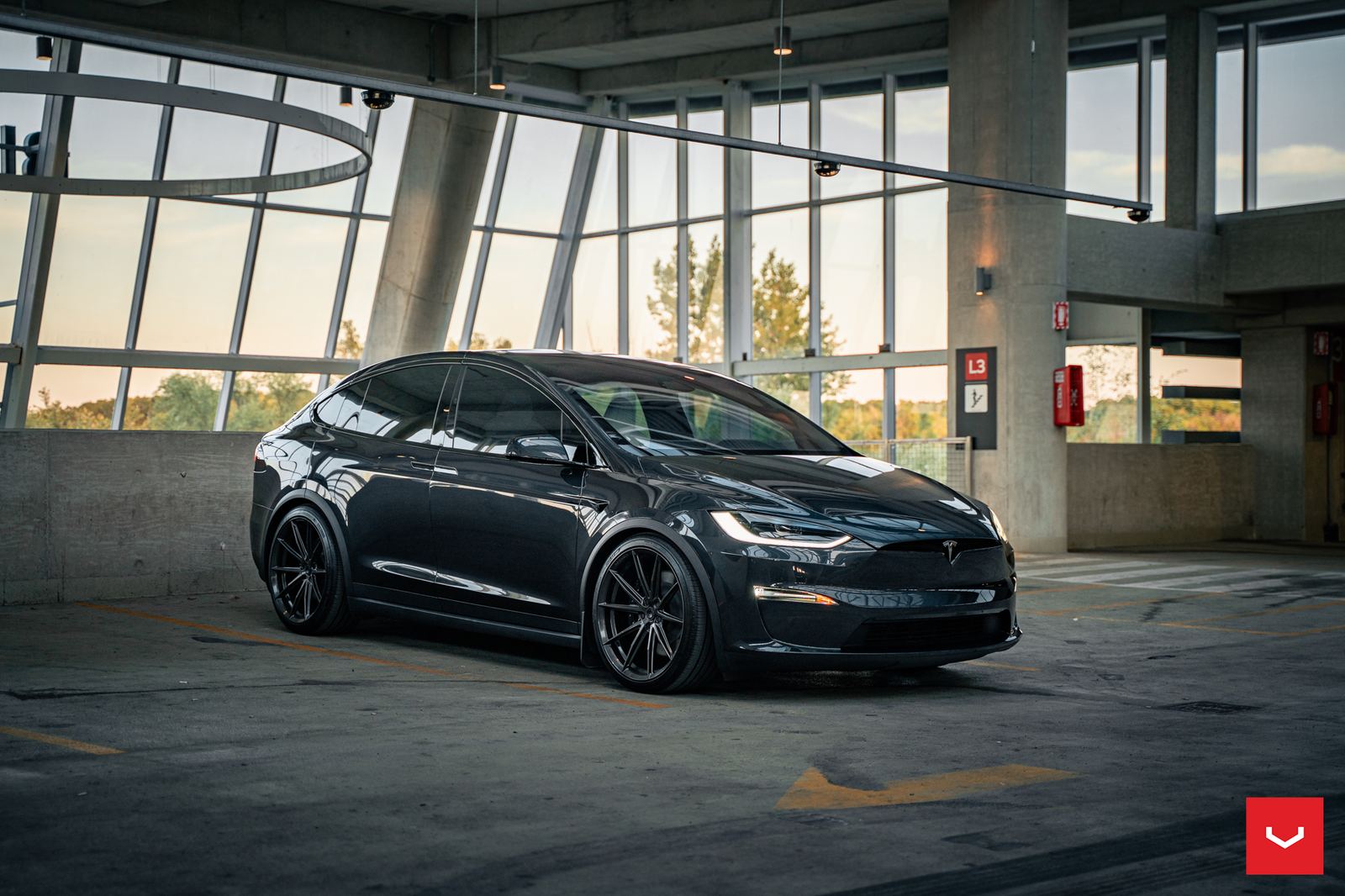 Vossen Forged HFX-2 (5-lug) on Tesla Model X Original (2015-2021)