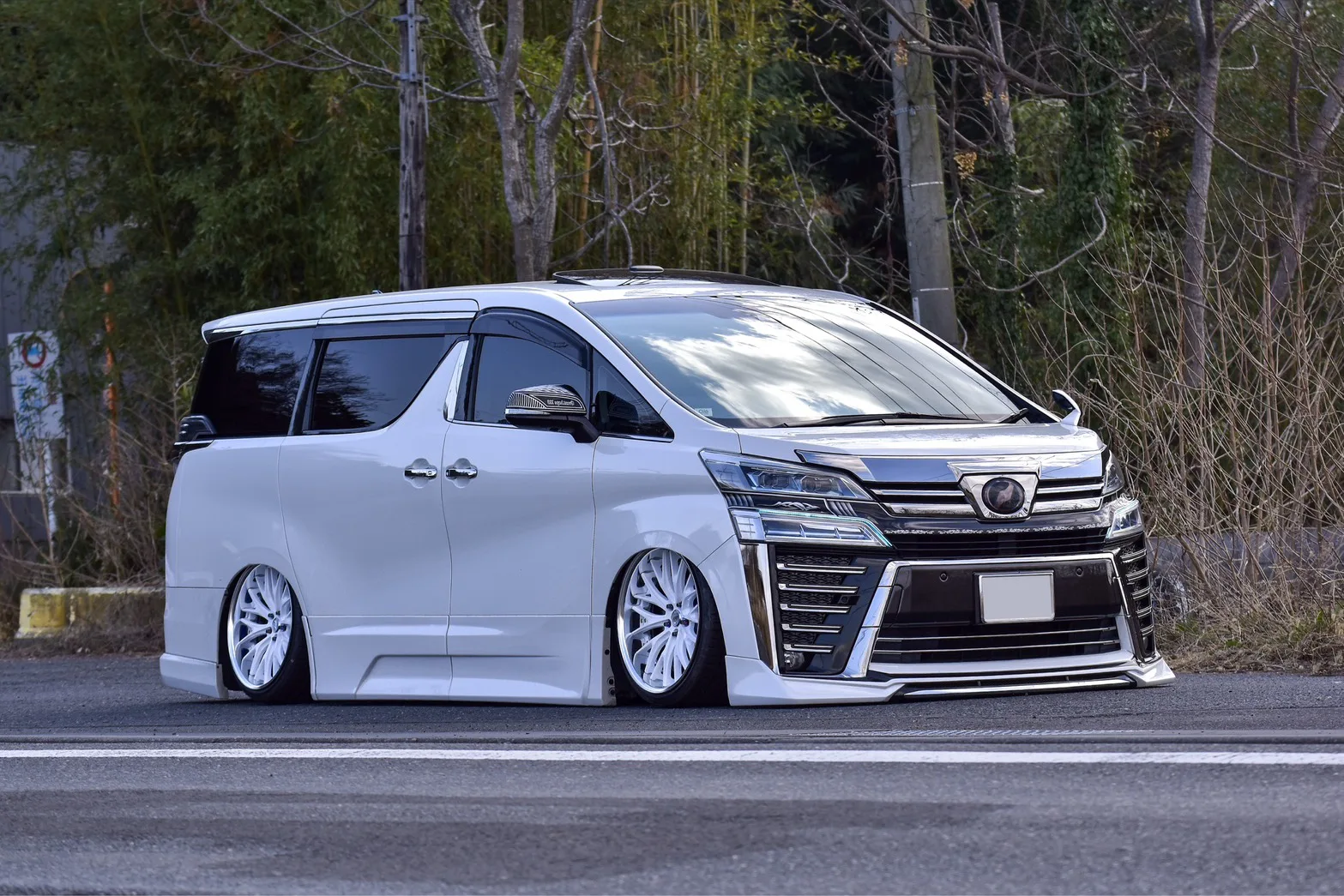 Work Back Label Zeast Bstx on Toyota Vellfire AH30, photo 2