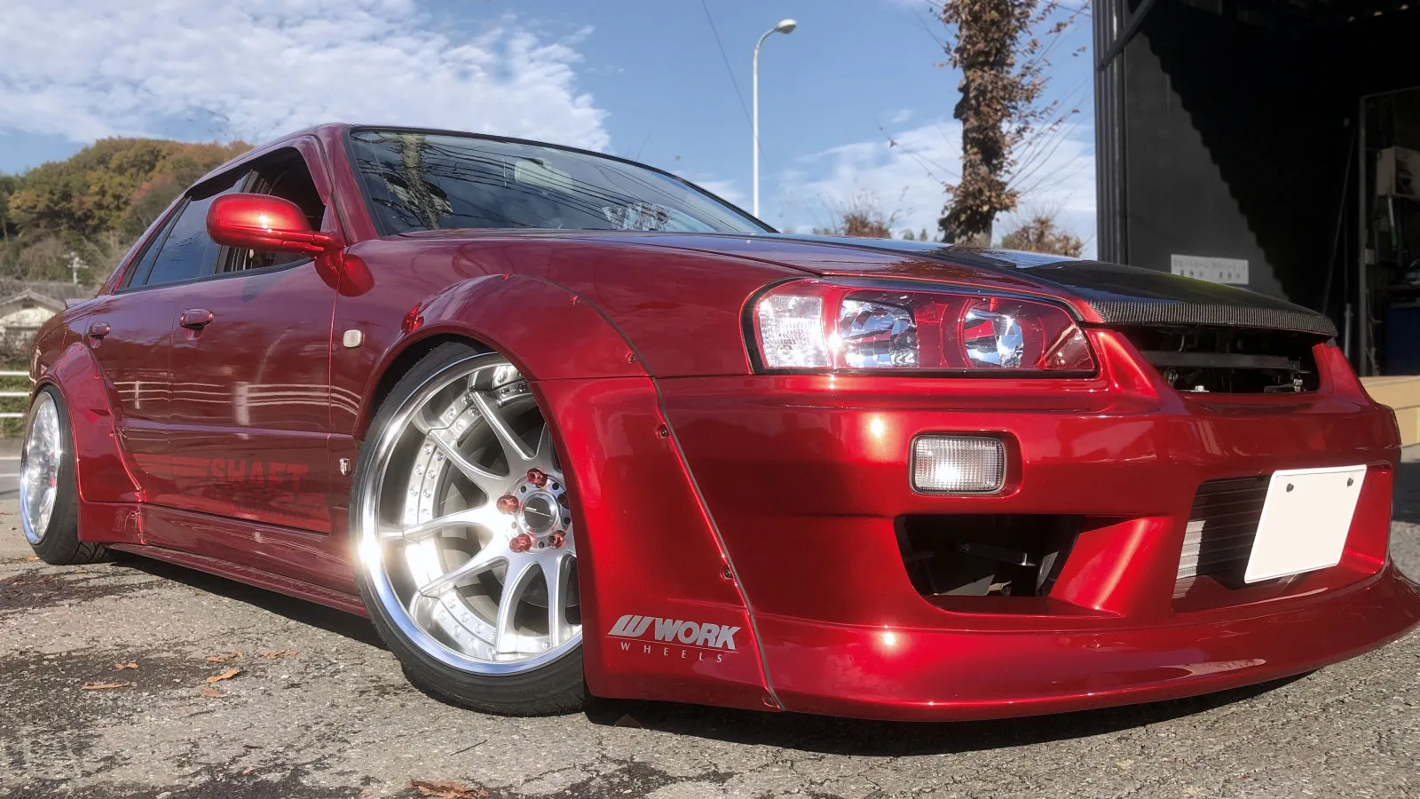 Work EMOTION CR 3p on Nissan Skyline R34