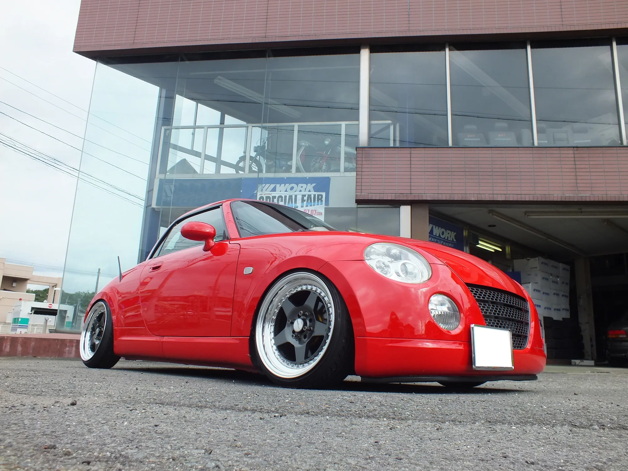 Work Meister CR01 on Daihatsu Copen L880K (2002-2012)