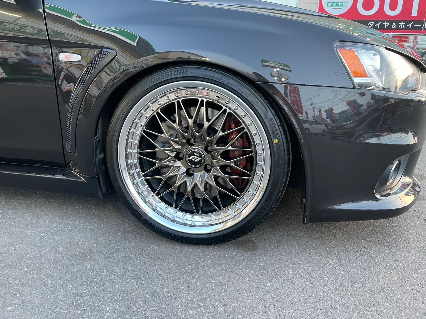 Work VS XV on Mitsubishi Lancer Evolution CZ4A