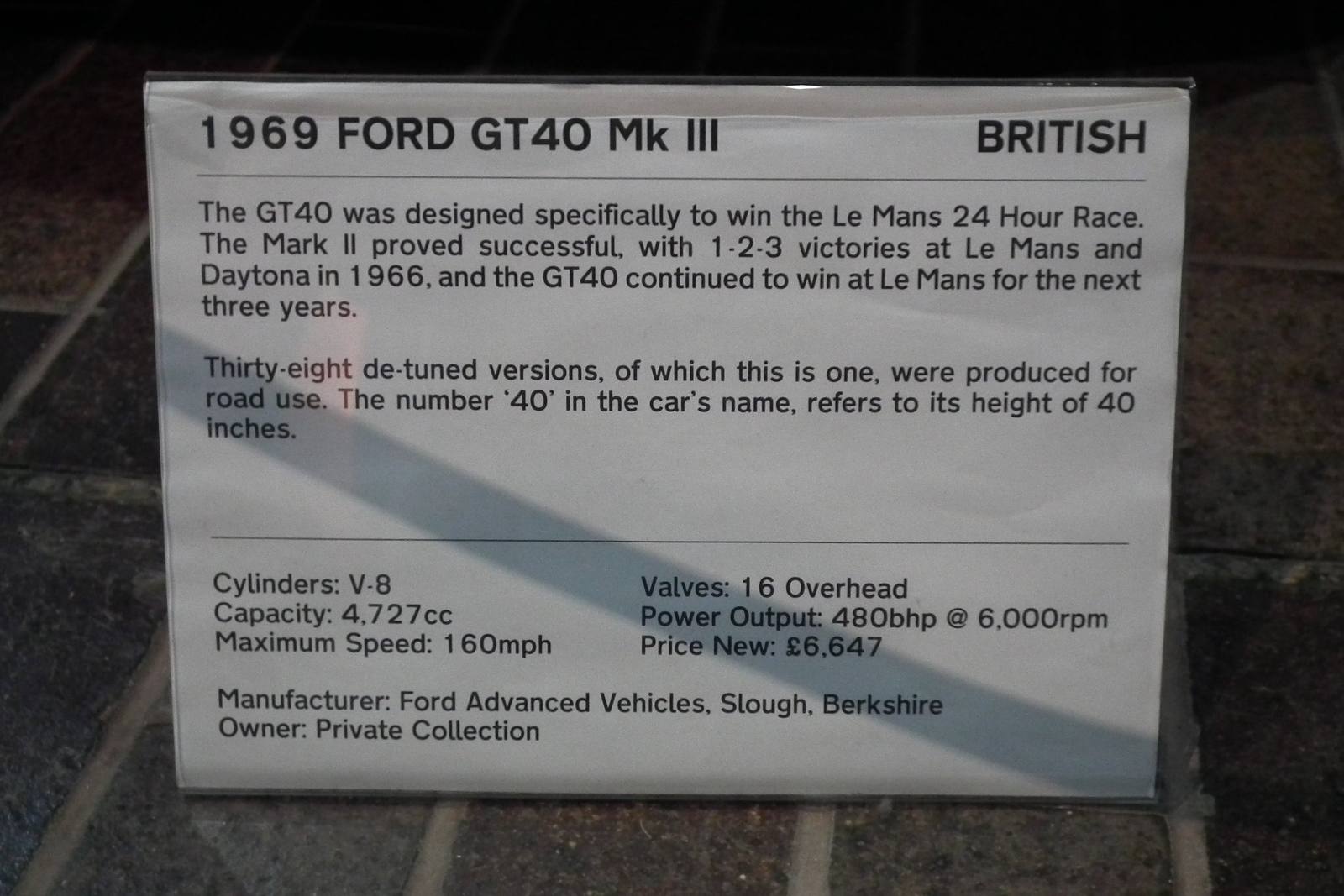 GT40 Mk III (1967)