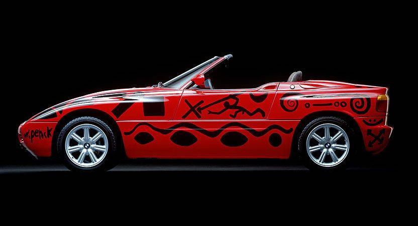 A. R. Penck BMW Z1 Art Car #11 (1991), front three-quarter view
